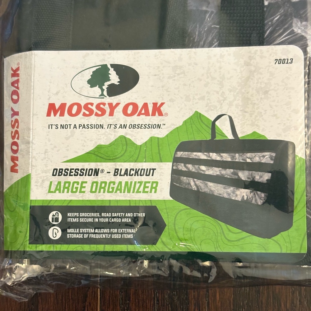 Mossy Oak Obsession Blackout Large Cargo Organizer 19 X 10 X 5 (70013) NEW